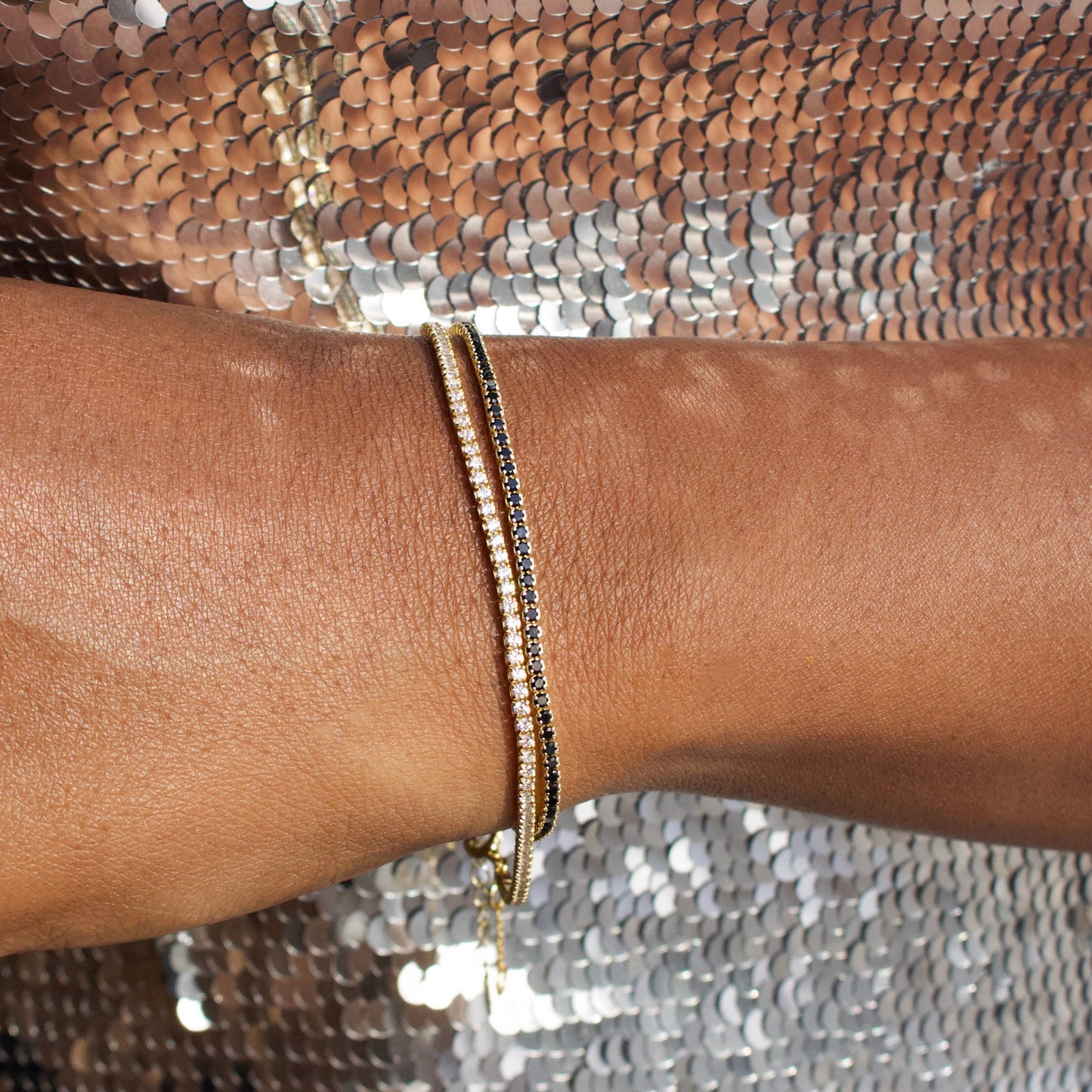 CZ tennis bracelet in gold vermeil