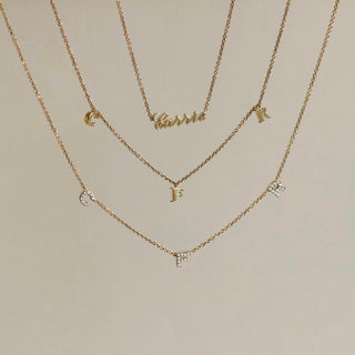 Custom Made Drop Initial Necklace