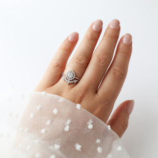 Diamond & Sapphire Droplet Hugging ring