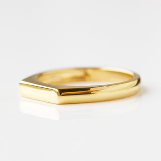 engravable vintage bar ring in gold