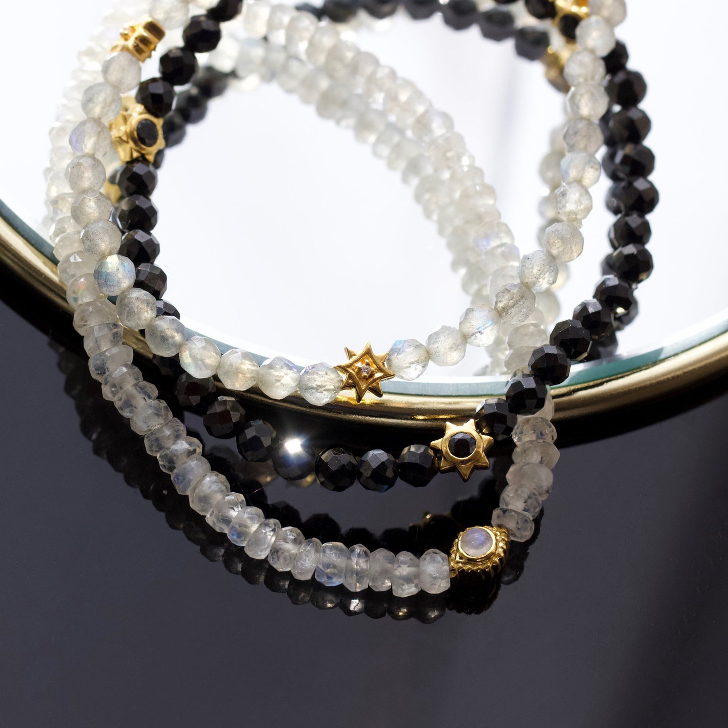 Anita rani shakti black onyx beaded bracelet