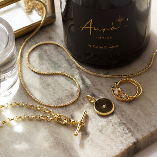 starset diamond gold coin pendant
