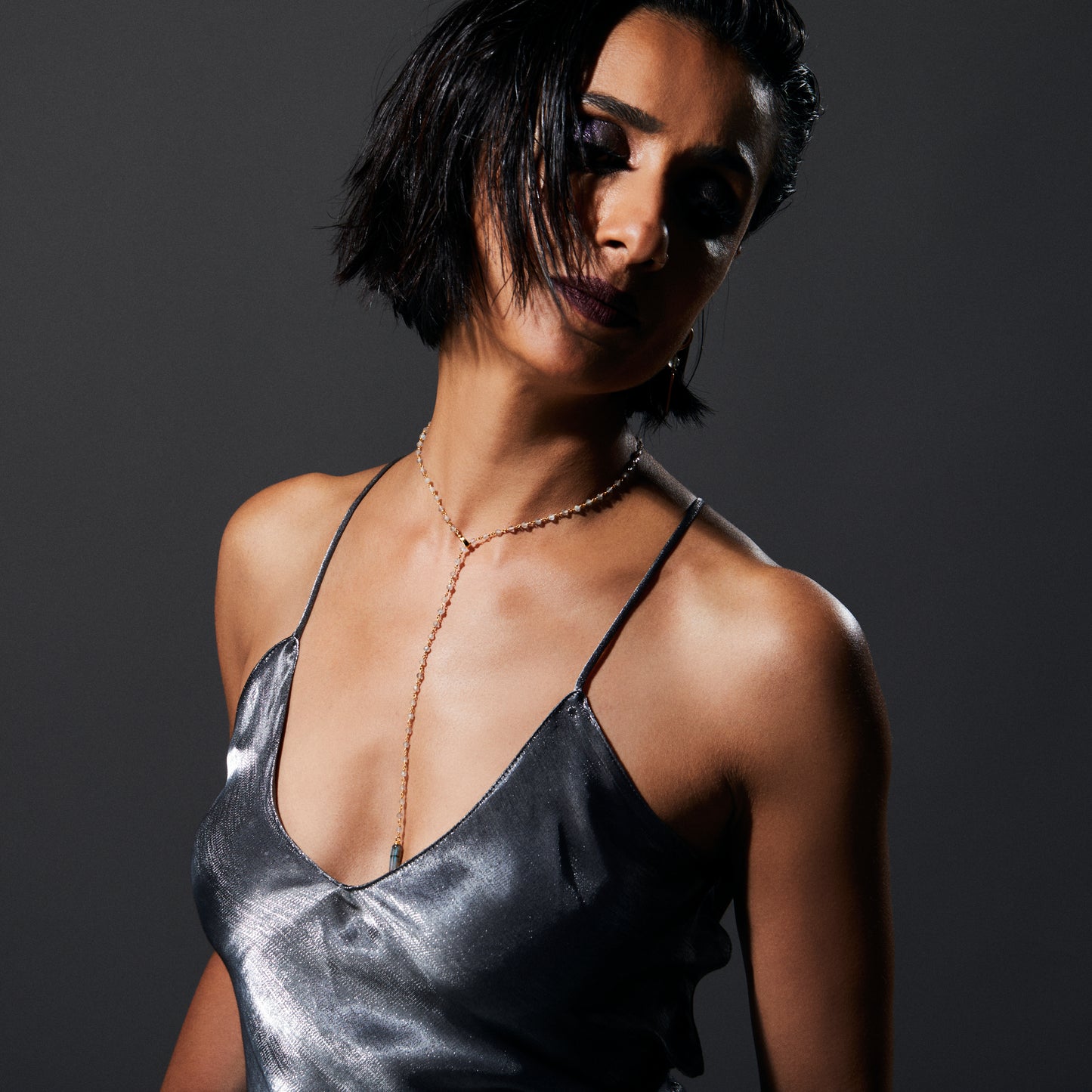 Anita Rani Shakti Labradorite Transformation Lariat Necklace