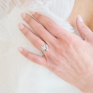 Daphne Moissanite, Sapphire & Diamond Ring