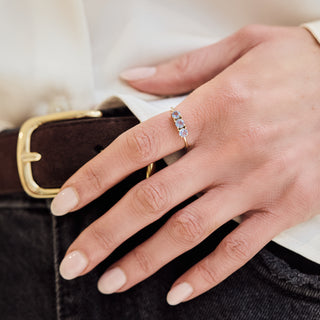 blue sapphire ring in solid gold