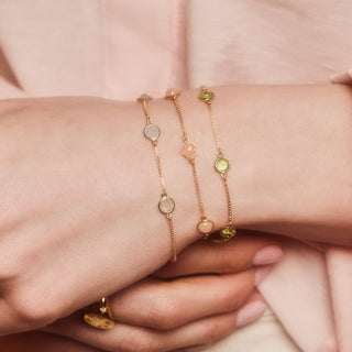 Dainty Semi Precious Birthstone Bracelet