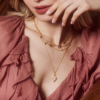 Moonstone Kite Sunray Necklace