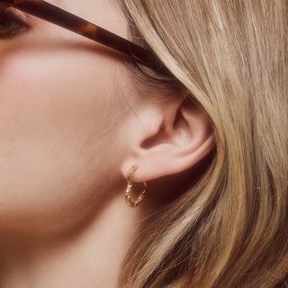 Molten Heart Hoop Earrings