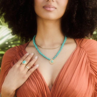 Firoza jade beaded necklace