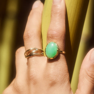 molten twiglet ring in gold