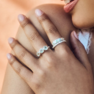 Green amethyst molten ring