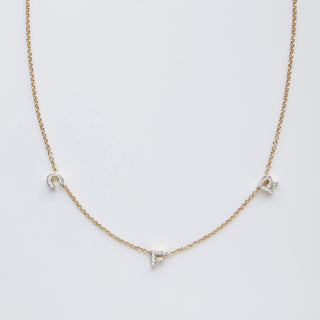 carrie elizabeth diamond initial personalised necklace in solid gold