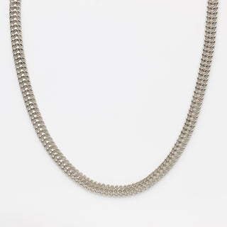 silver woven chain necklace 