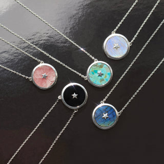 carrie elizabeth moonstone night sky necklace in sterling silver