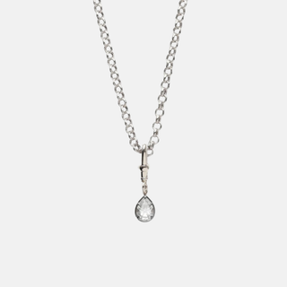 Louise Thompson Moissanite Dog Clip Pendant with Rolo Chain