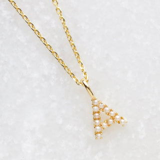Pearl Initial Necklace