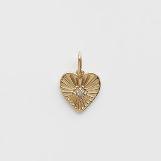 Treasured Diamond Heart Charm