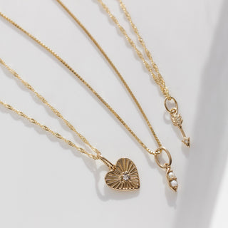 diamond heart sunray treasured tag in solid gold
