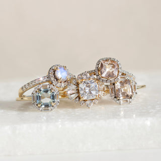 carrie elizabeth aquamarine diamond and sapphire engagement ring in solid gold