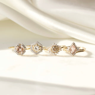 Carrie Elizabeth Solid 14k Gold Diamond Engagement Ring