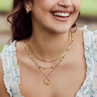slinky herringbone chain necklace