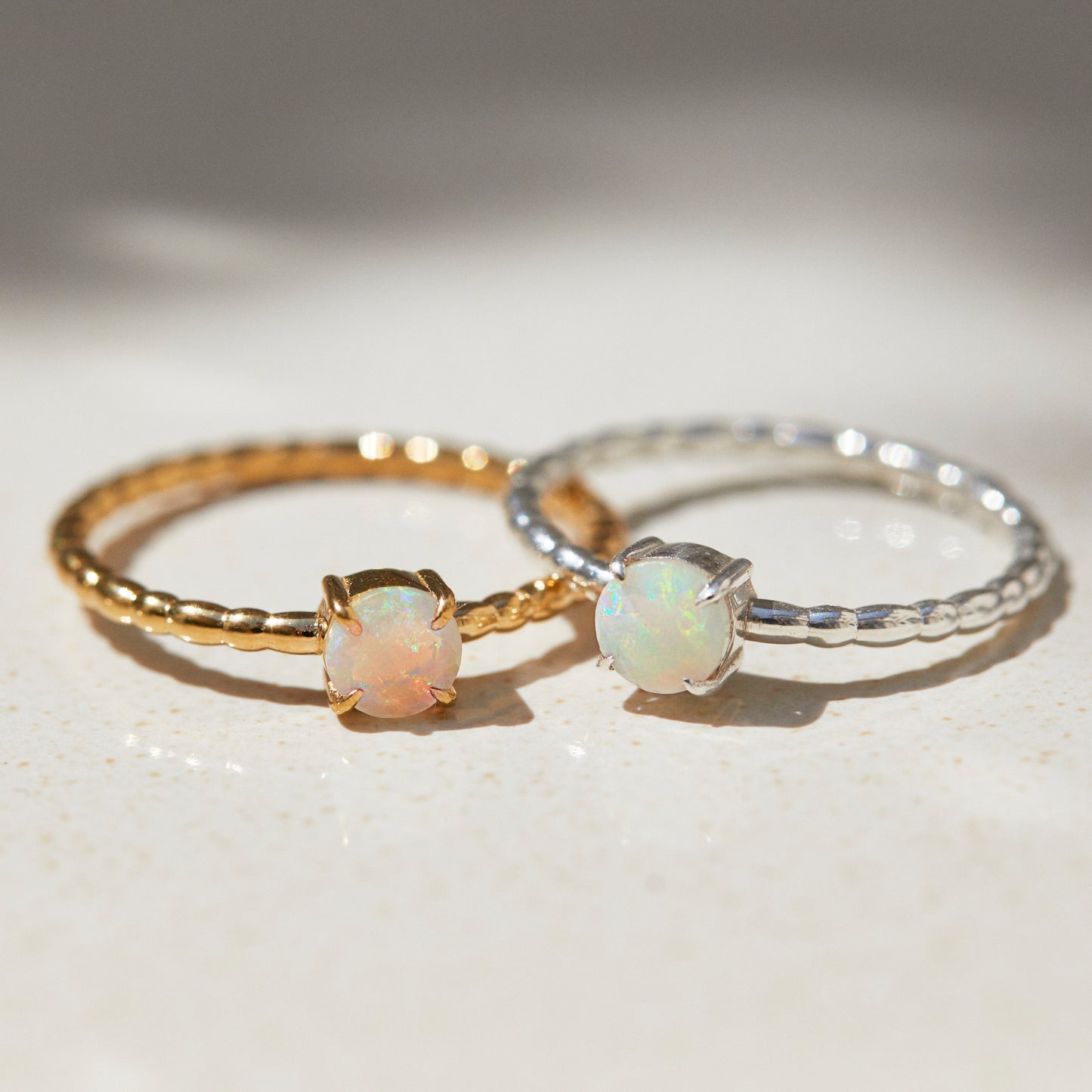 Zoe sugg intentions opal power ring in silver
