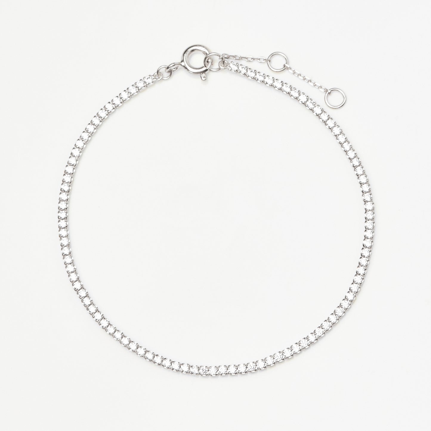 cz tennis bracelet in silver