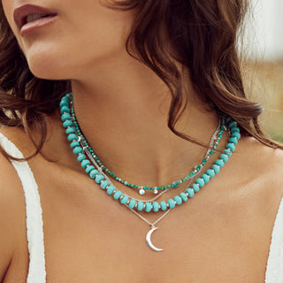 firoza jade necklace silver