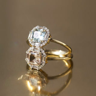carrie elizabeth aquamarine diamond and sapphire engagement ring in solid gold