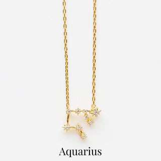 constellation zodiac necklace in gold