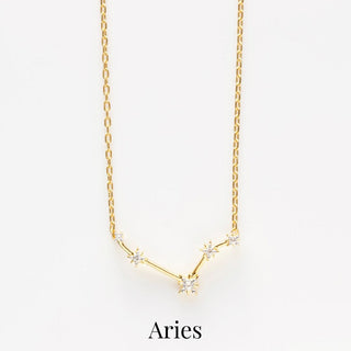 constellation zodiac necklace in gold