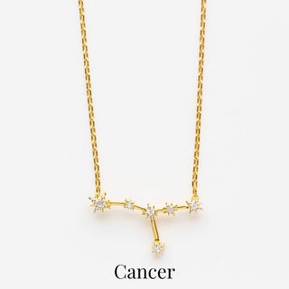constellation zodiac necklace in gold