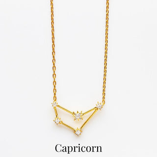 constellation zodiac necklace in gold