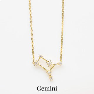 constellation zodiac necklace in gold