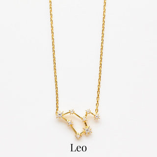 constellation zodiac necklace in gold