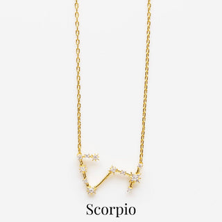 constellation zodiac necklace in gold