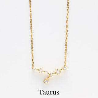 constellation zodiac necklace in gold