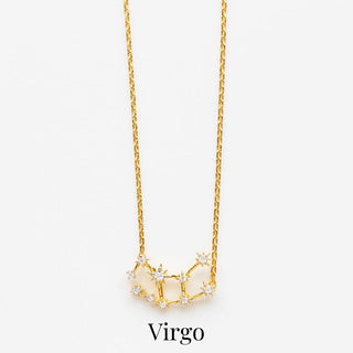 constellation zodiac necklace in gold