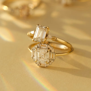 Lab grown diamond Ophelia engagement ring