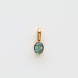 teal kyanite pendant gold