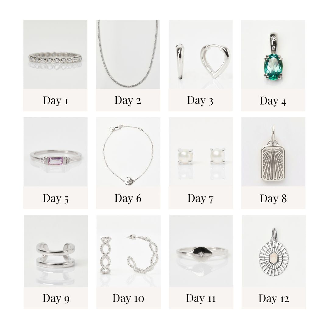 Carrie elizabeth jewellery advent calendar in silver