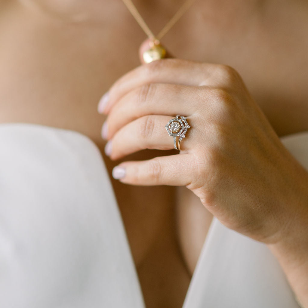 Carrie Elizabeth Solid 14k Gold Diamond Engagement Ring