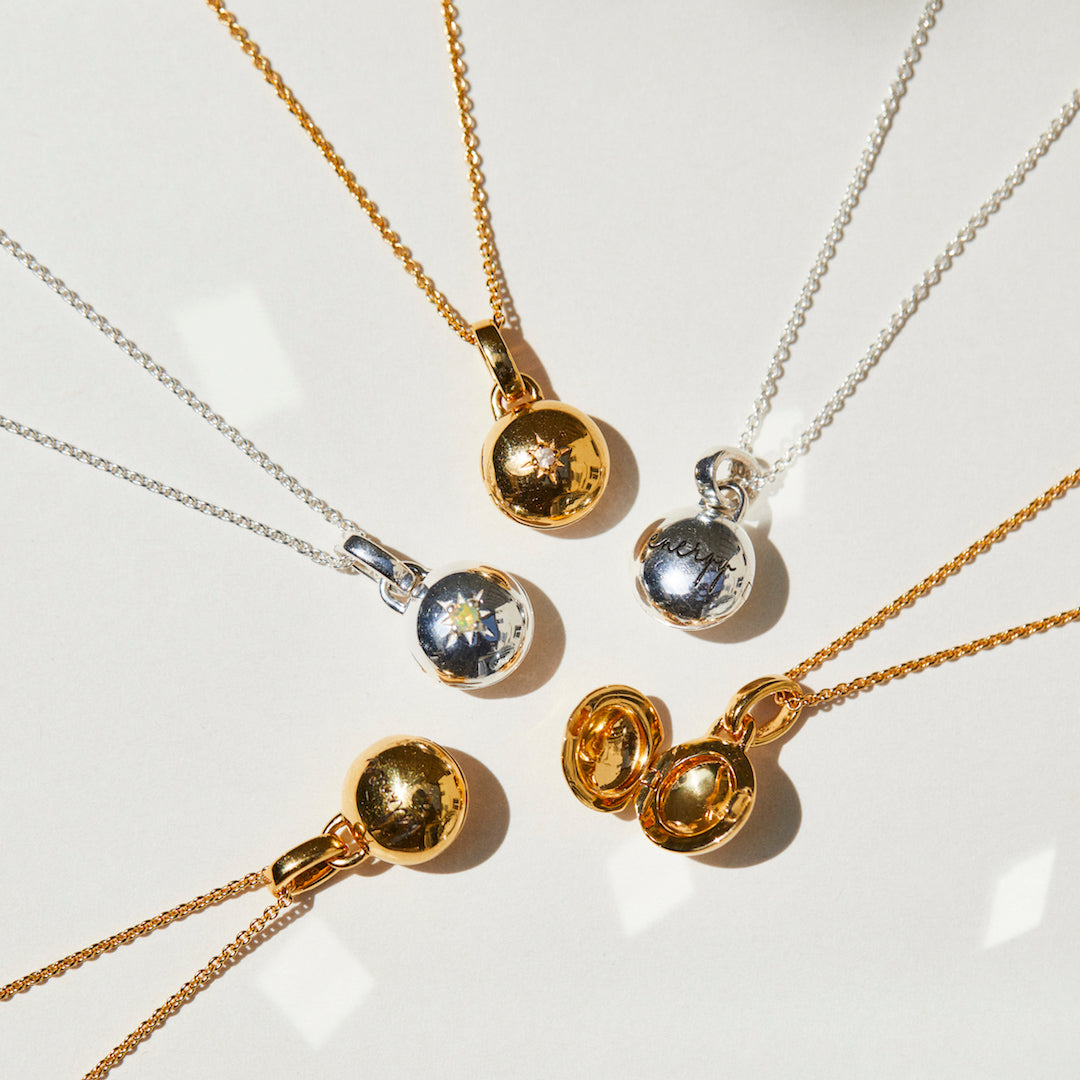 zoe sugg intentions star set mini locket in silver