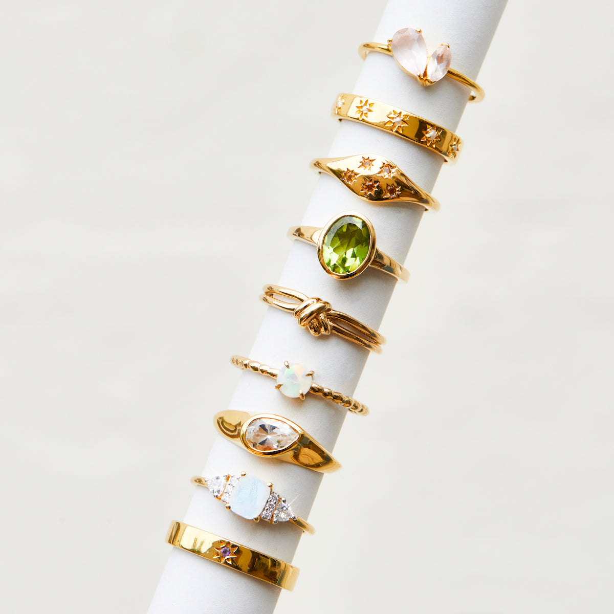 zoe sugg intentions amethyst balance ring in gold