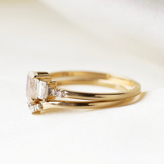 Estella Moonstone & Diamond Engagement Ring Set