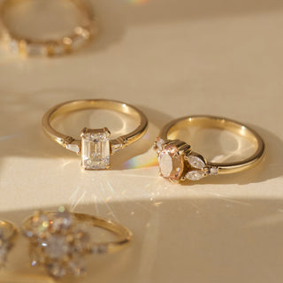 cvd diamond baguette engagement ring