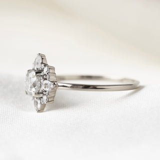 Daphne Moissanite, Sapphire & Diamond Ring