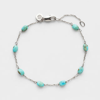 turquoise station bracelet silver