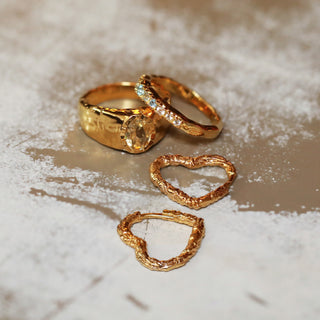 molten heart hoop earrings
