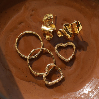 molten infinity hoop earrings